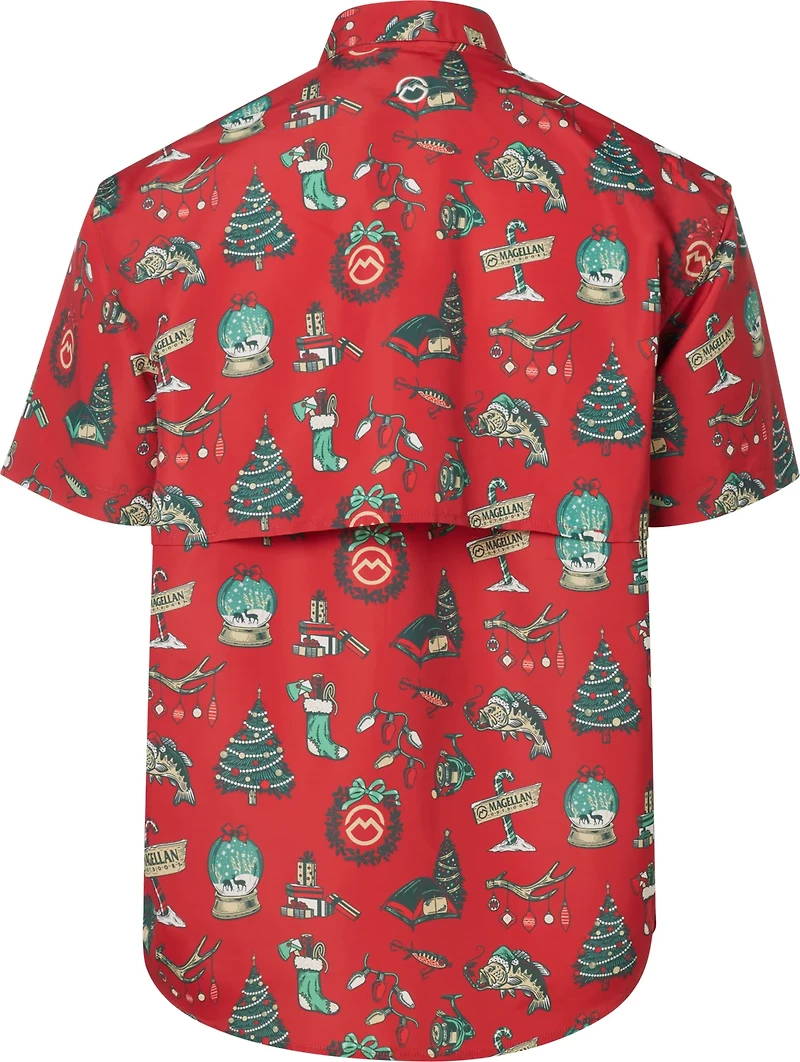 Magellan Outdoors Men's Laguna Madre Holiday Illustrations Fishing Shirt