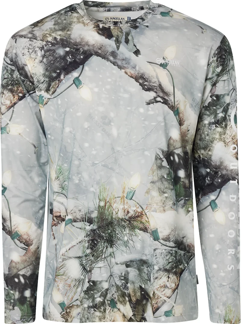 Magellan Outdoors Men's Holiday Mossy Oak Break-Up Country Snowdrift 2.0 Long Sleeve T-shirt