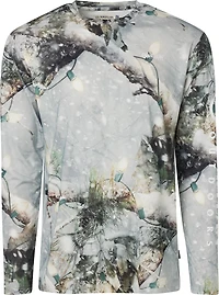 Magellan Outdoors Men's Holiday Mossy Oak Break-Up Country Snowdrift 2.0 Long Sleeve T-shirt