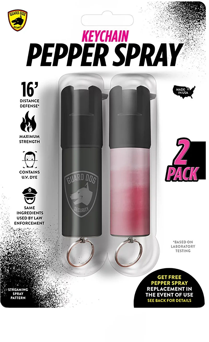 Guard Dog Security Keychain Pepper Spray 2-Pack