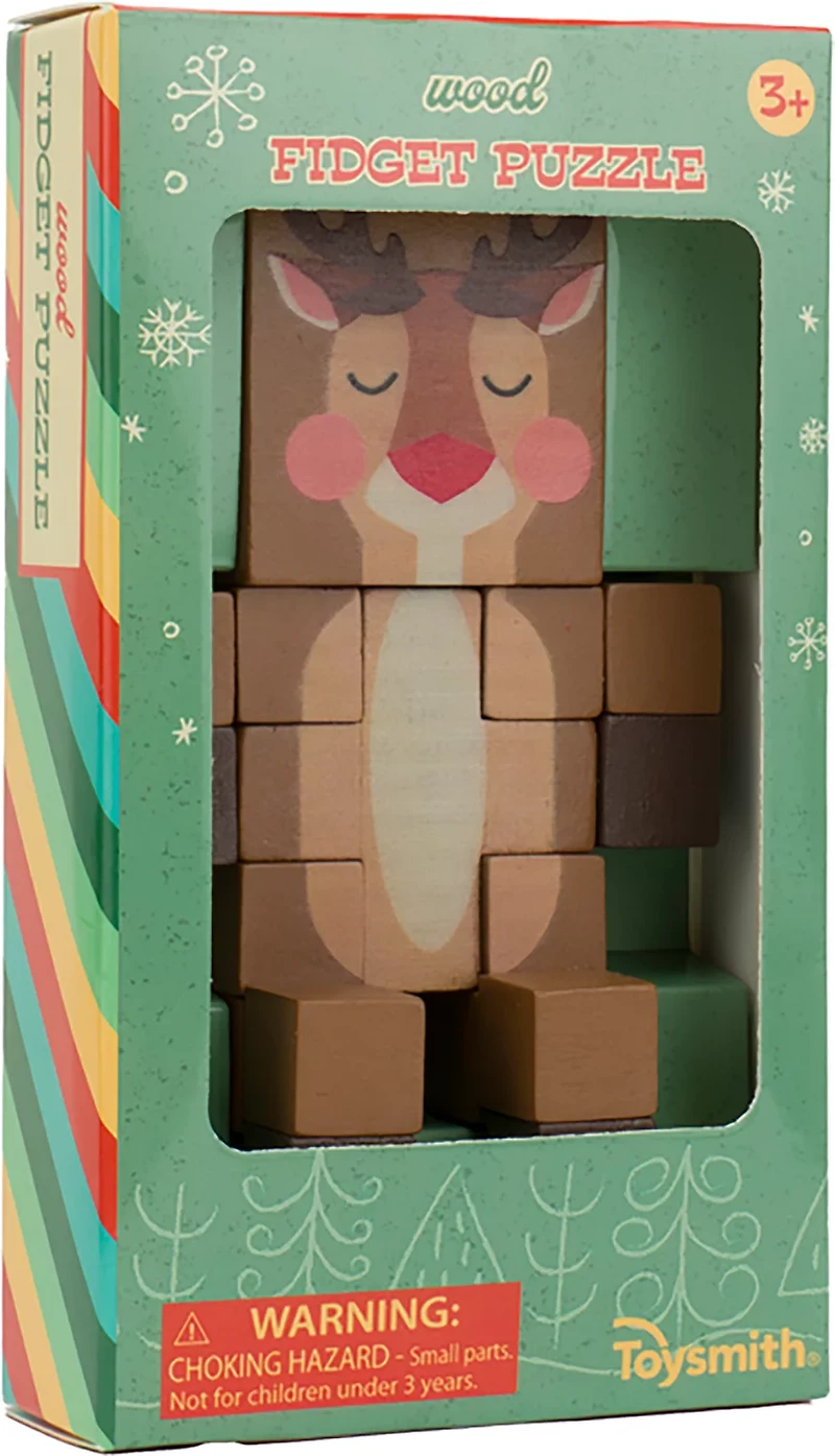 Toysmith Holiday Wood Fidget Puzzle