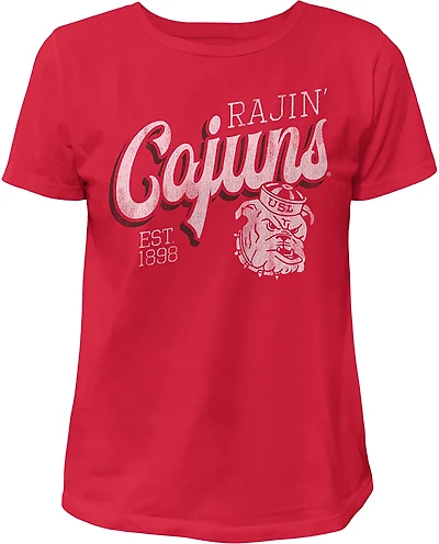WILDCAT RETRO Women's Louisiana-Lafayette Script Boxy T-shirt