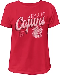WILDCAT RETRO Women's Louisiana-Lafayette Script Boxy T-shirt
