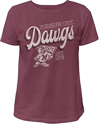 WILDCAT RETRO Women's Mississippi State Script Boxy T-shirt
