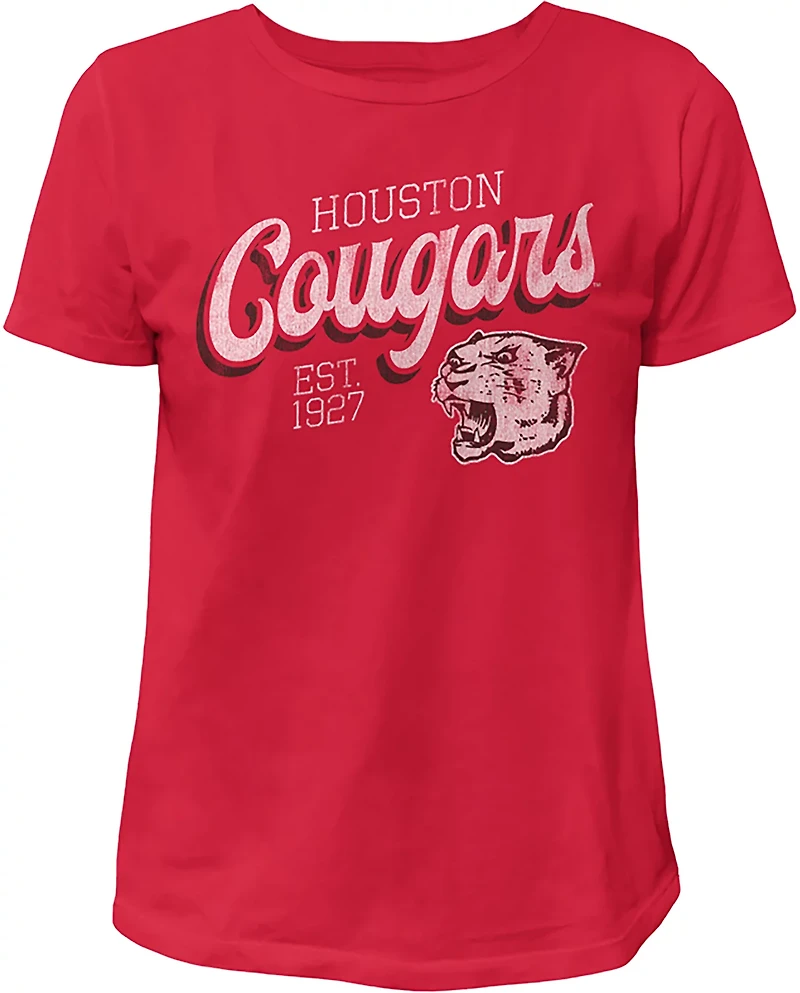 WILDCAT RETRO Women's Houston Script Boxy T-shirt