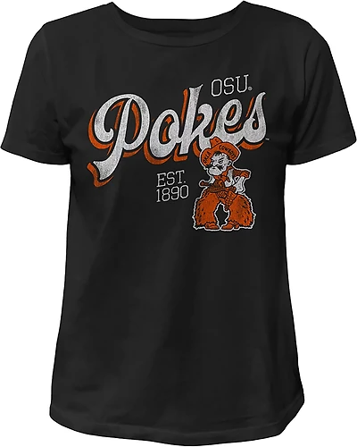 WILDCAT RETRO Women's Oklahoma State Script Boxy T-shirt