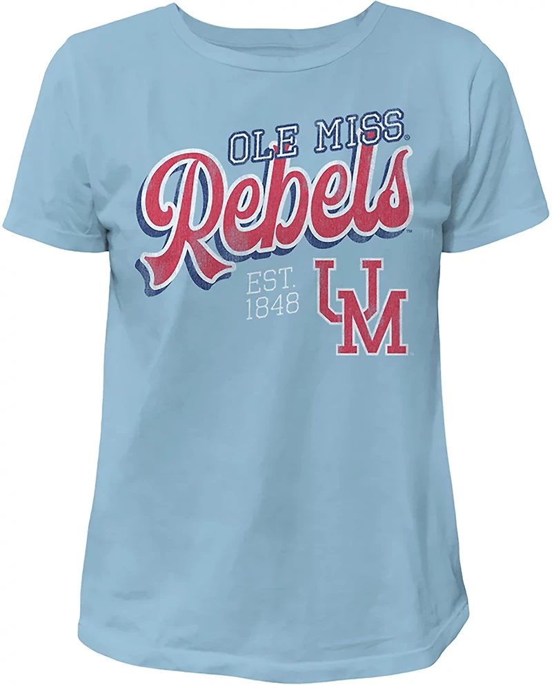 WILDCAT RETRO Women's Ole Miss Script Boxy T-shirt