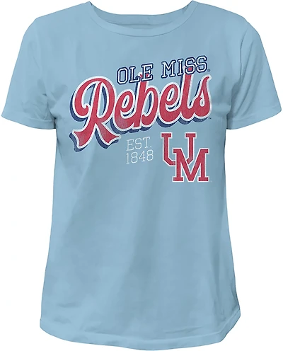 WILDCAT RETRO Women's Ole Miss Script Boxy T-shirt