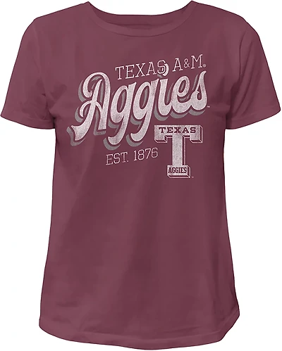 WILDCAT RETRO Women's Texas A&M Script Boxy T-shirt