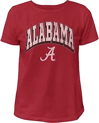 WILDCAT RETRO Women's Alabama Arch Shadow Boxy T-shirt