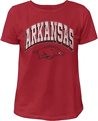 WILDCAT RETRO Women's Arkansas Arch Shadow Boxy T-shirt
