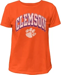 WILDCAT RETRO Women's Clemson Arch Shadow Boxy T-shirt