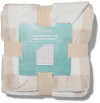 Magellan Outdoors 300GSM 50x60 Coco and Rabbit Fur Throw Blanket