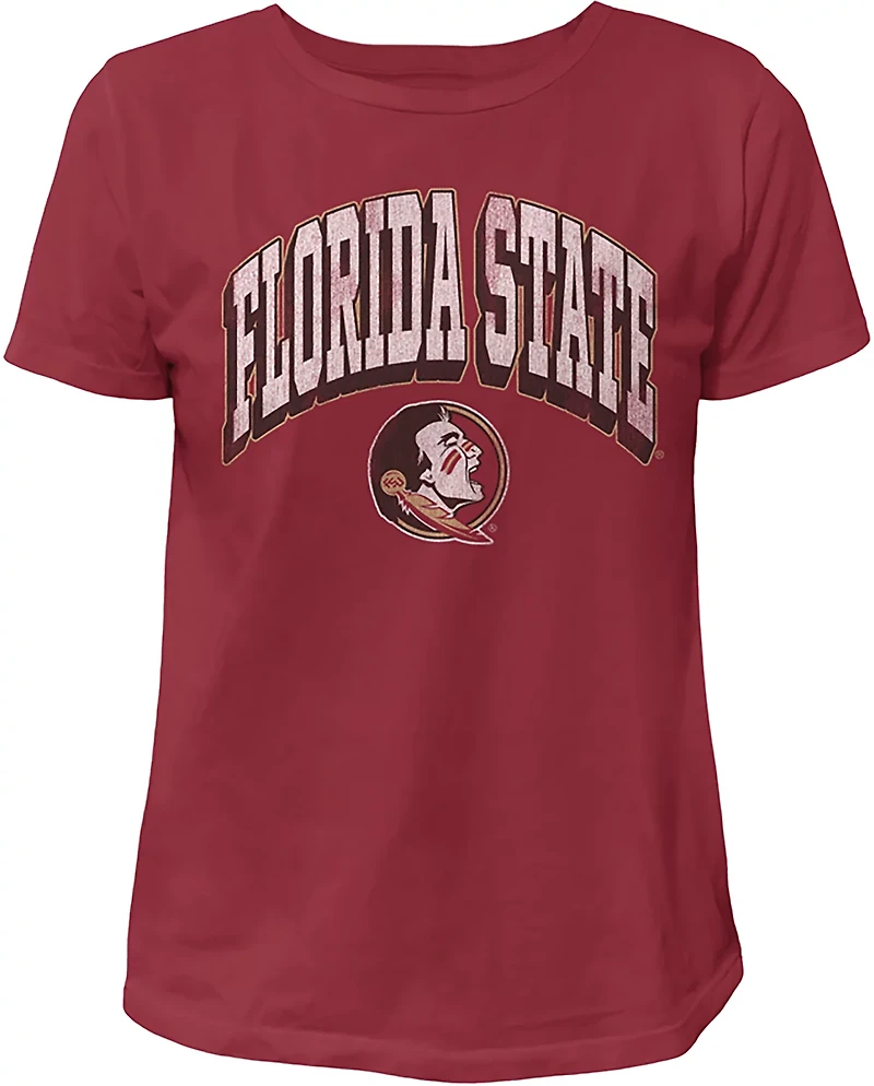 WILDCAT RETRO Women's Florida State Arch Shadow Boxy T-shirt