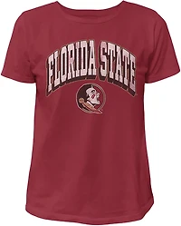 WILDCAT RETRO Women's Florida State Arch Shadow Boxy T-shirt