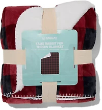 Magellan Outdoors 300GSM 50x60 Coco and Rabbit Fur Throw Blanket