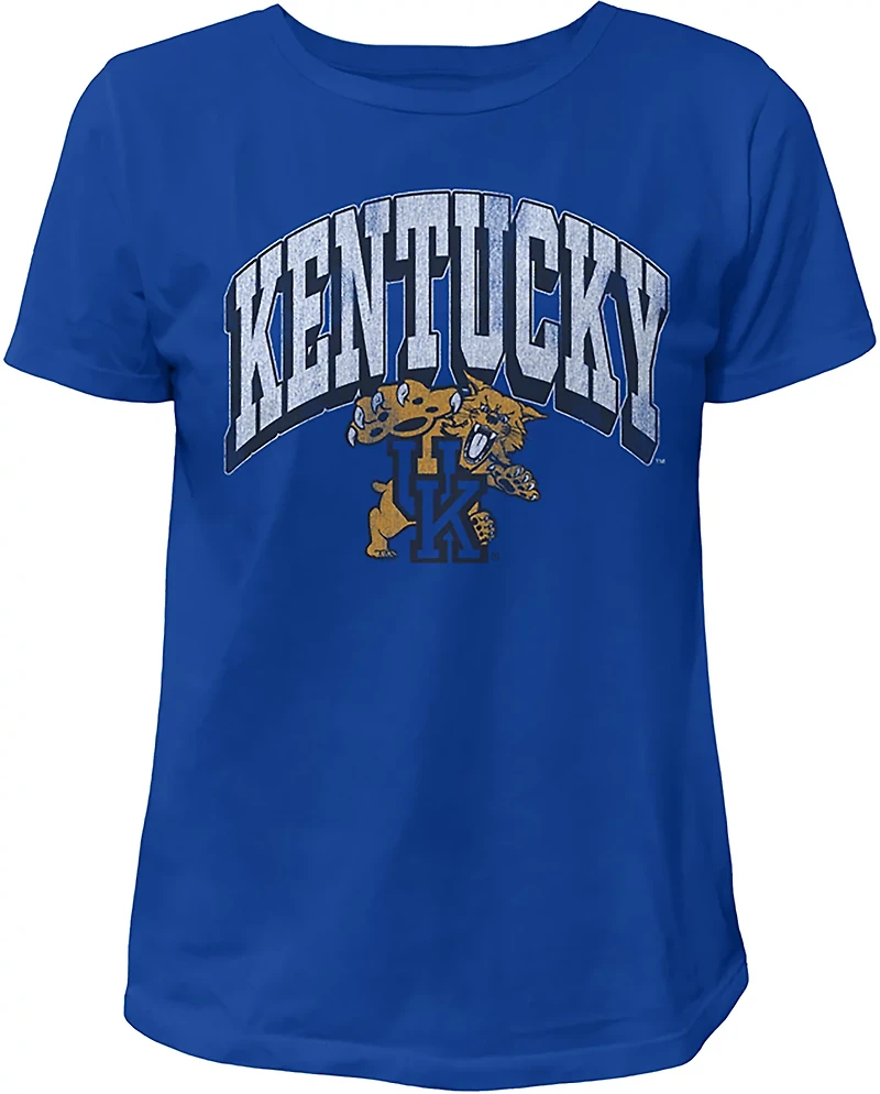 WILDCAT RETRO Women's Kentucky Arch Shadow Boxy T-shirt