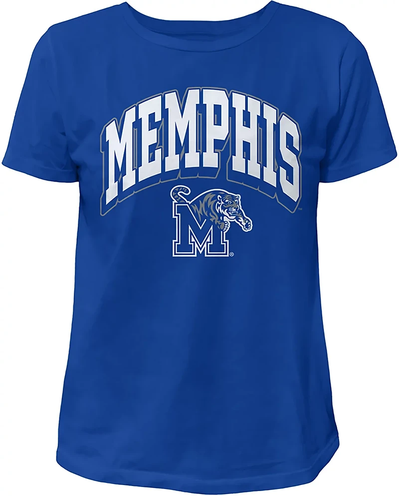 WILDCAT RETRO Women's Memphis Arch Shadow Boxy T-shirt