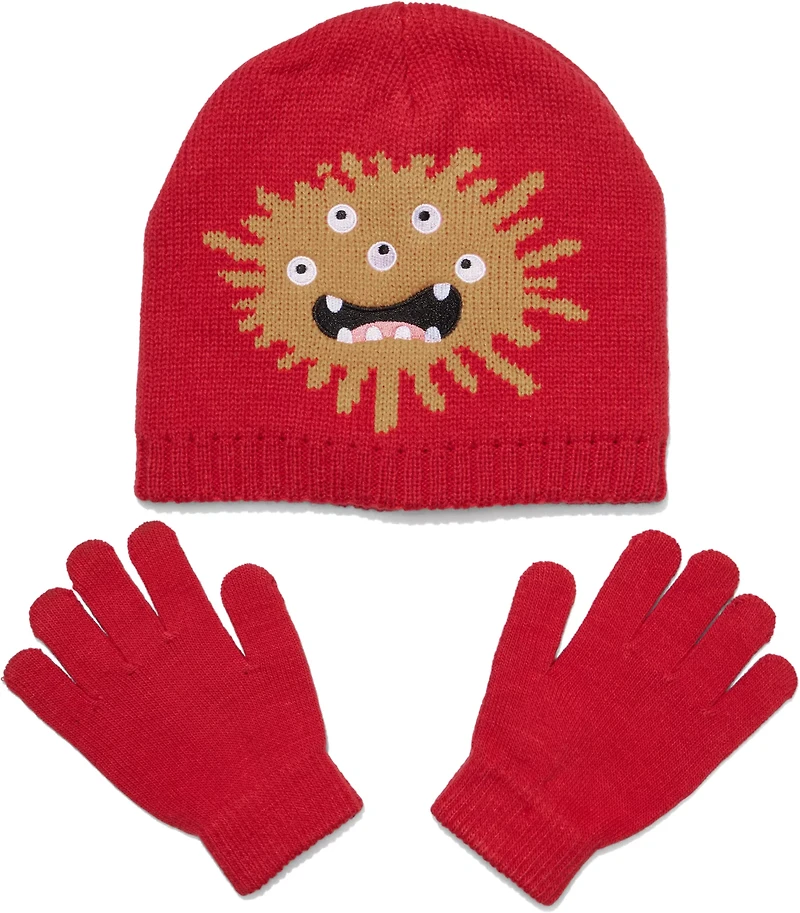 Magellan Outdoors Boys' Alien Critter Gloves and Beanie Set