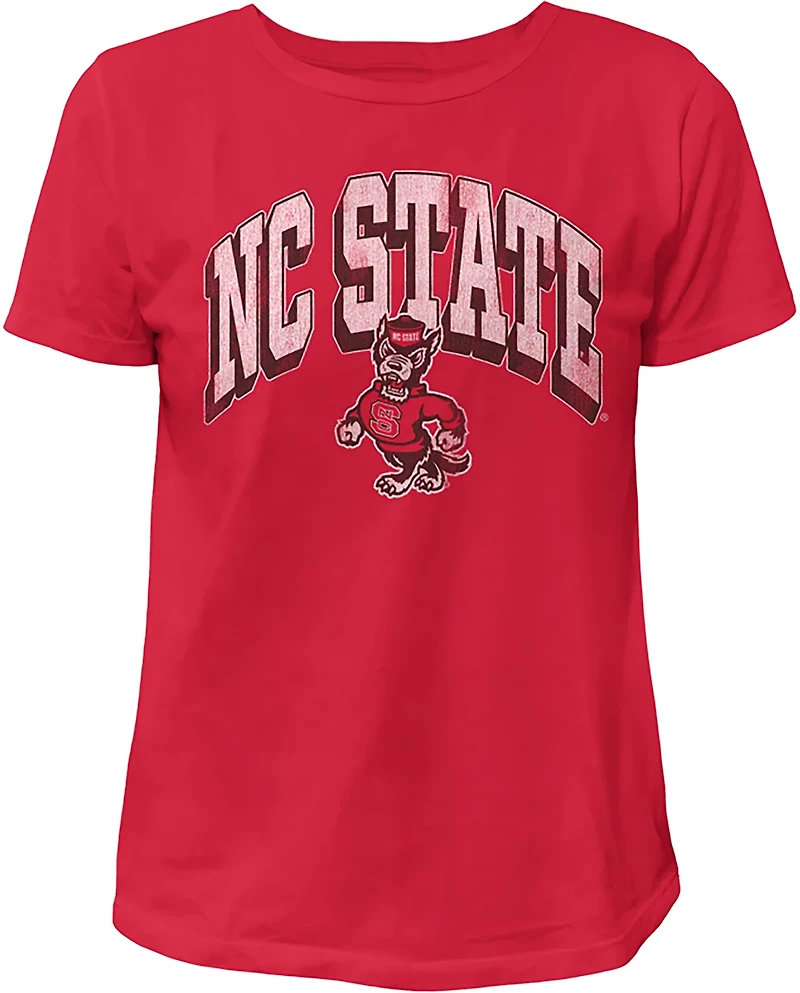 WILDCAT RETRO Women's NC State Arch Shadow Boxy T-shirt