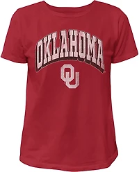WILDCAT RETRO Women's Oklahoma Arch Shadow Boxy T-shirt