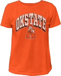 WILDCAT RETRO Women's Oklahoma State Arch Shadow Boxy T-shirt