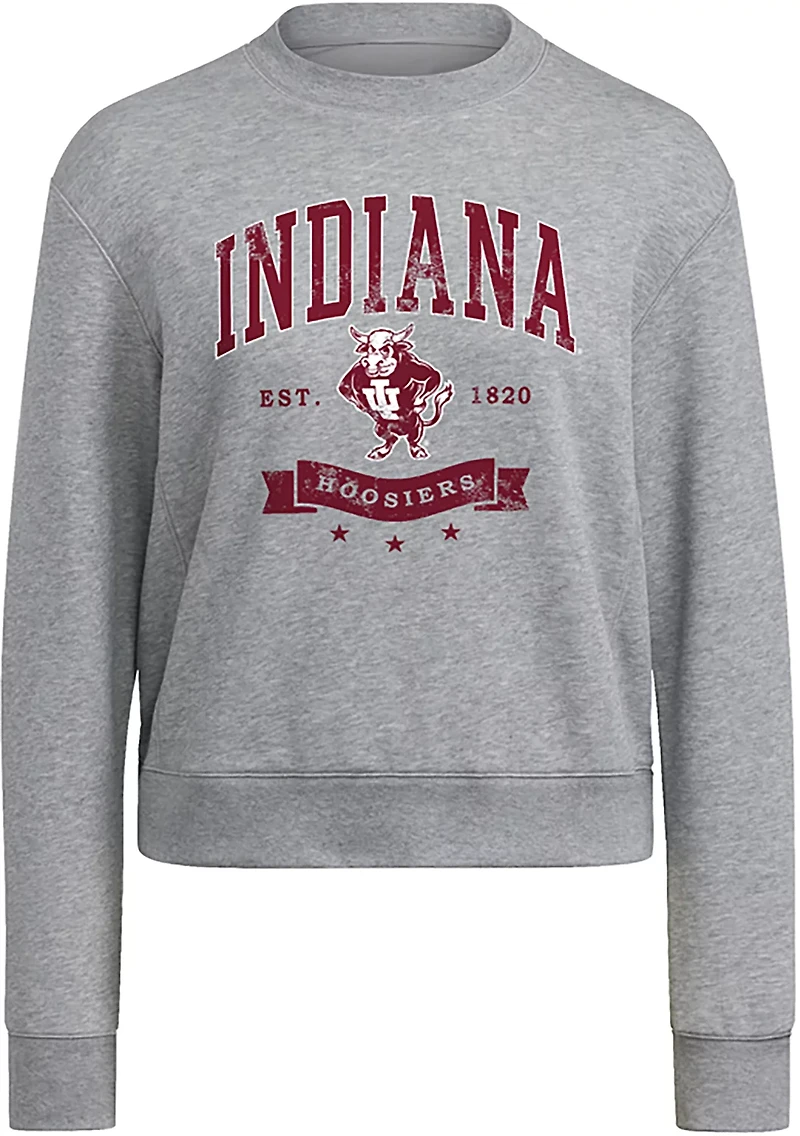 adidas Women's Indiana Hoosiers Vault Scholastic Pride Crewneck Sweatshirt