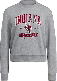 adidas Women's Indiana Hoosiers Vault Scholastic Pride Crewneck Sweatshirt