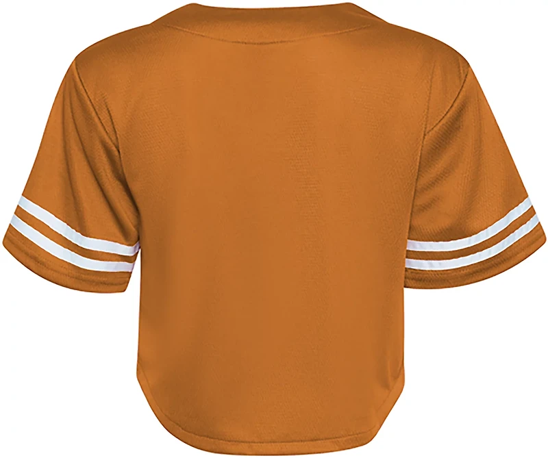 Hype and Vice Women's Texas Longhorns Cropped Football Jersey