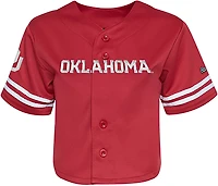Hype and Vice Women's Oklahoma Sooners Cropped Football Jersey