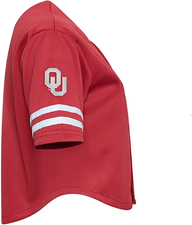 Hype and Vice Women's Oklahoma Sooners Cropped Football Jersey