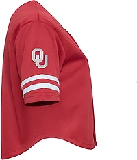 Hype and Vice Women's Oklahoma Sooners Cropped Football Jersey