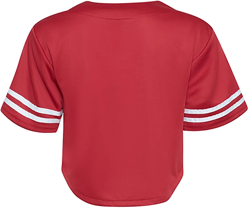 Hype and Vice Women's Oklahoma Sooners Cropped Football Jersey