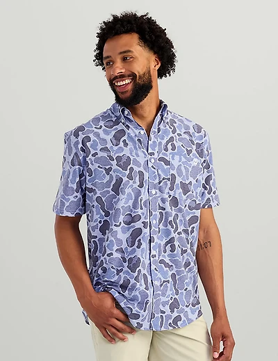 Huk Men's Kona Desert Rose Short Sleeve Shirt