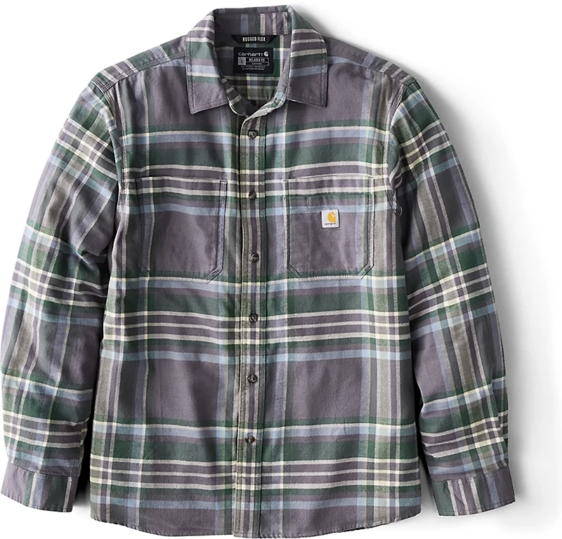 Carhartt Men's Rugged Flex™ Relaxed Fit Midweight Flannel Long-Sleeve Plaid Shirt
