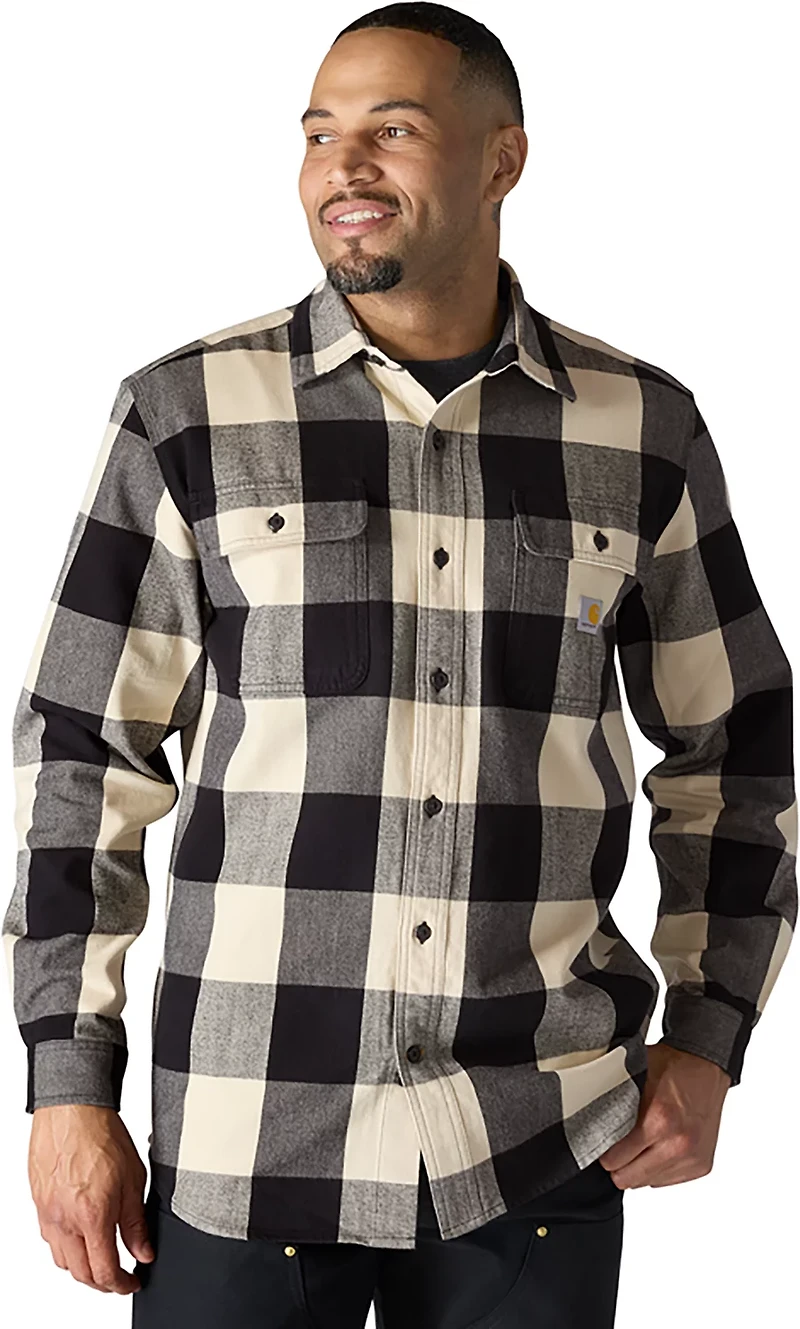Carhartt Men's Loose Fit Heavyweight Flannel Long-Sleeve Plaid Shirt