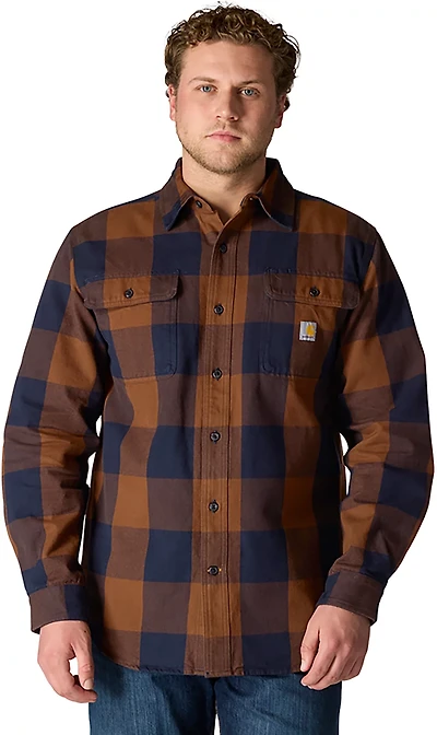 Carhartt Men's Loose Fit Heavyweight Flannel Long-Sleeve Plaid Shirt