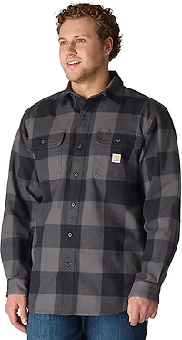 Carhartt Men's Loose Fit Heavyweight Flannel Long-Sleeve Plaid Shirt