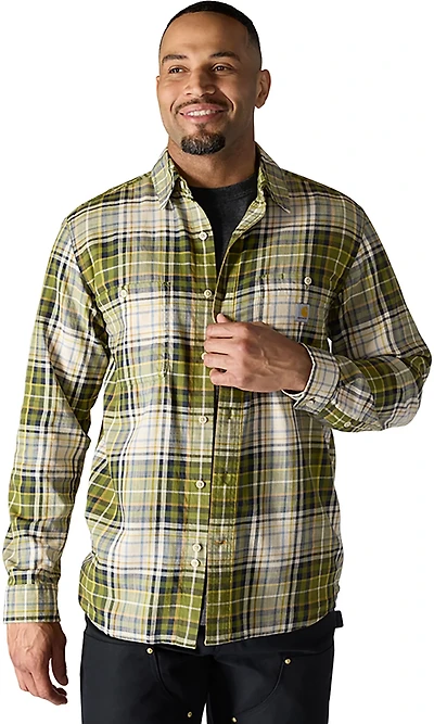 Carhartt Men's Rugged Flex™ Relaxed Fit Lightweight Flannel Long-Sleeve Plaid Shirt