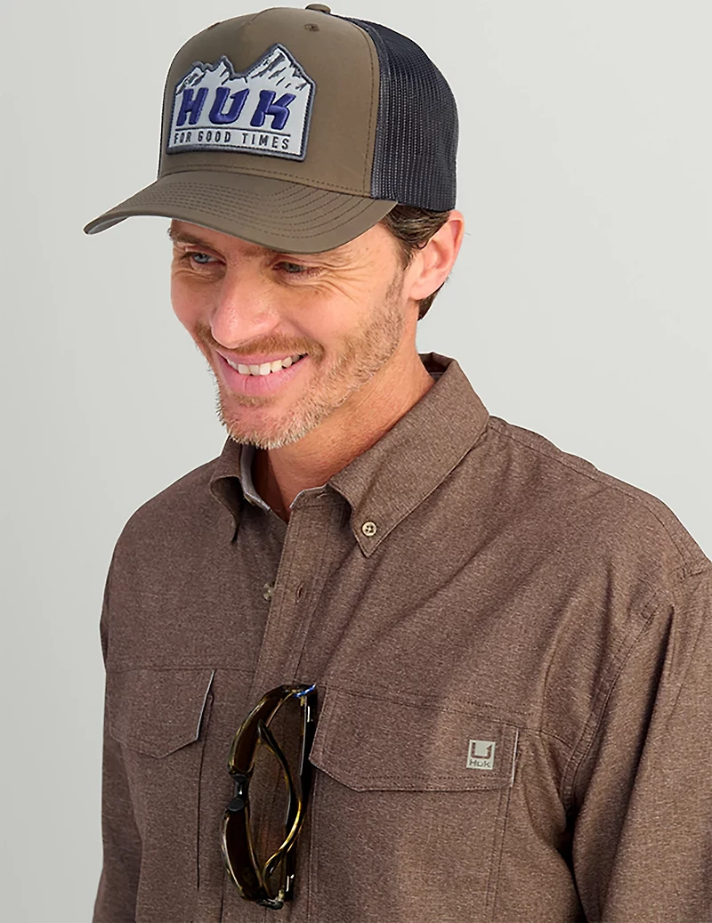 Huk Men's Hawser Tech Lightweight Heather Flannel