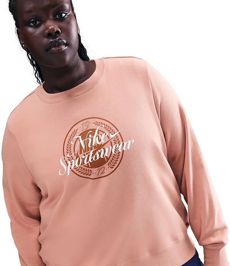 Nike Women's Sportswear Club Fleece GFX Crew Sweatshirt