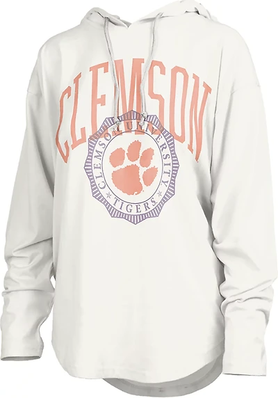Pressbox Women's Clemson Lawrence San Bruno Hooded Long Sleeve Top