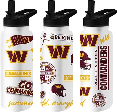 Logo Washington Commanders Native Quencher 34oz Water Bottle