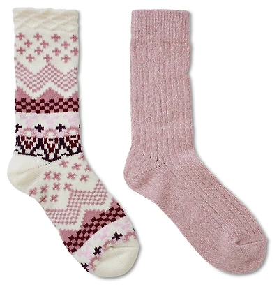 Magellan Outdoors Adults' Fall Quilt Thermal Crew Socks 2-Pack