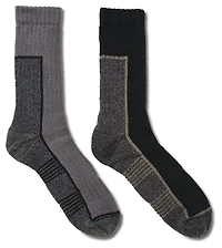 Magellan Outdoors Adults' Accented Stripes Thermal Crew Socks 2-Pack