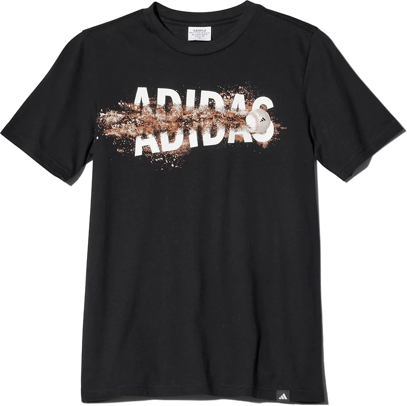 adidas Boys' Baseball Dirt Short Sleeve Graphic T-shirt