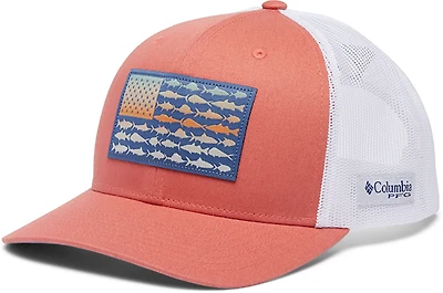Columbia Sportswear PFG Fish Flag 852 Mesh Snap-Back Trucker Cap