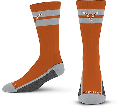 For Bare Feet Texas Longhorns Double Tube Stripe Casual Socks