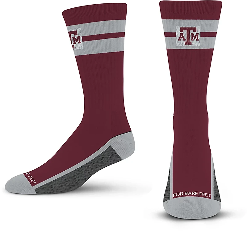 For Bare Feet Texas A&M Aggies Double Tube Stripe Casual Socks