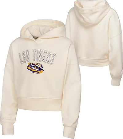 Outerstuff Girls' Louisiana State University Tigers Blitz Oversized Crop Hoodie